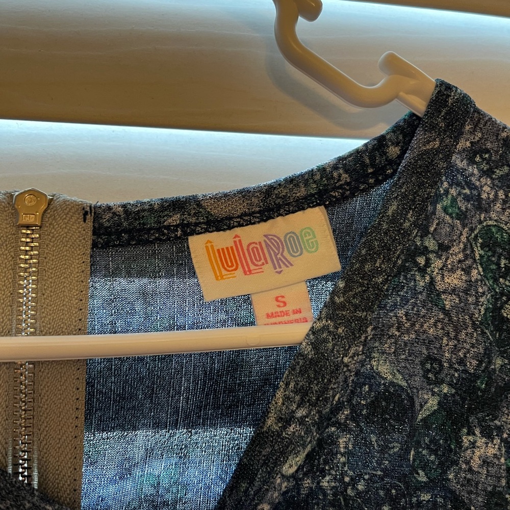 Blue and purple patterned Lularoe dress